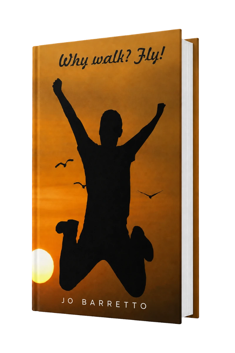 Why Walk? Fly! by Jo Barretto, book cover
